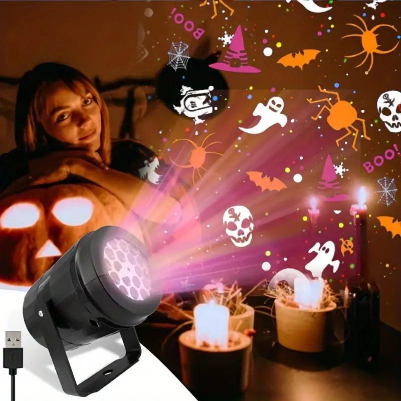 Pumpkin Lantern Halloween - Projetor de Luz LED para Halloween,