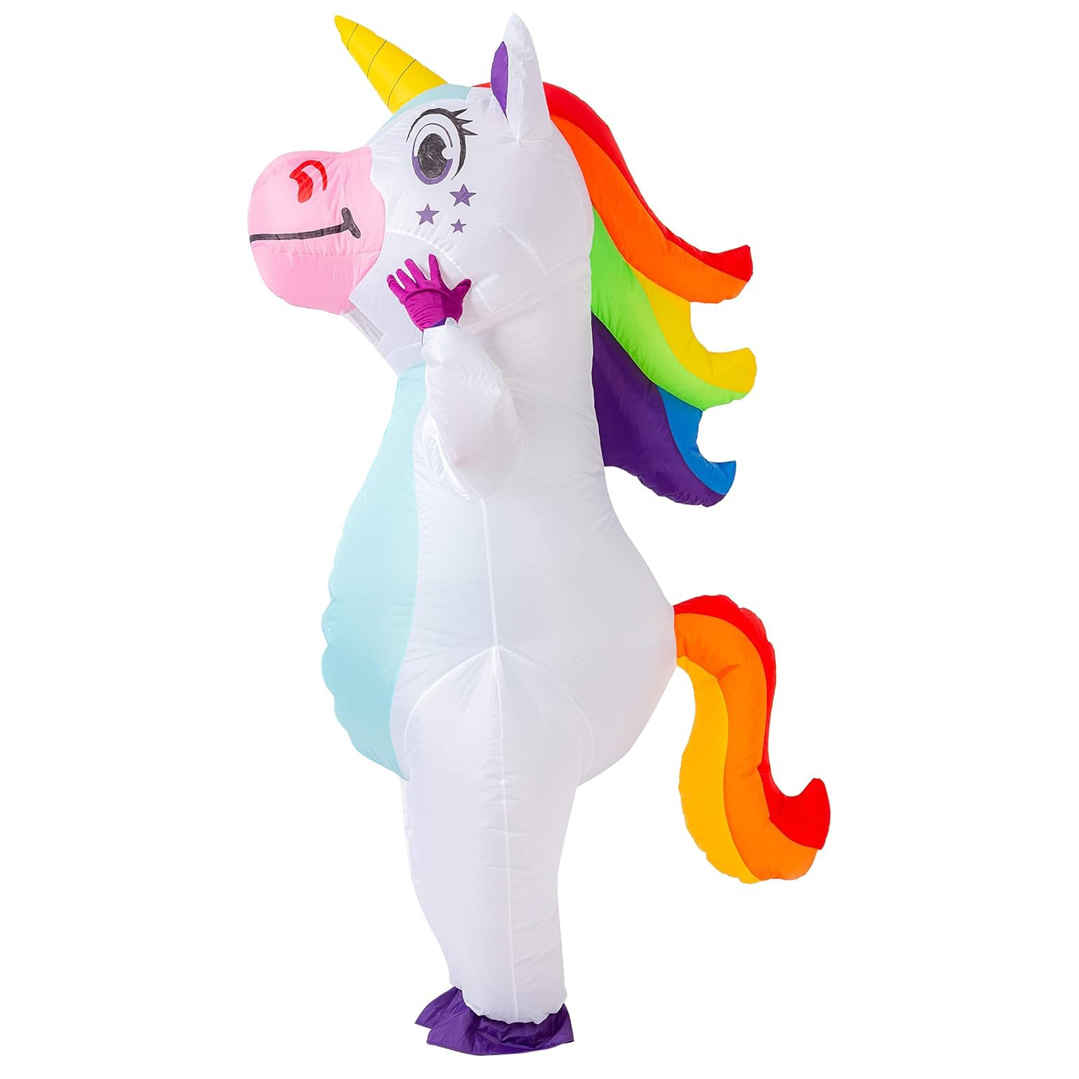 Halloween Costume Adult - Fantasia Inflável de Unicórnio para Adultos,