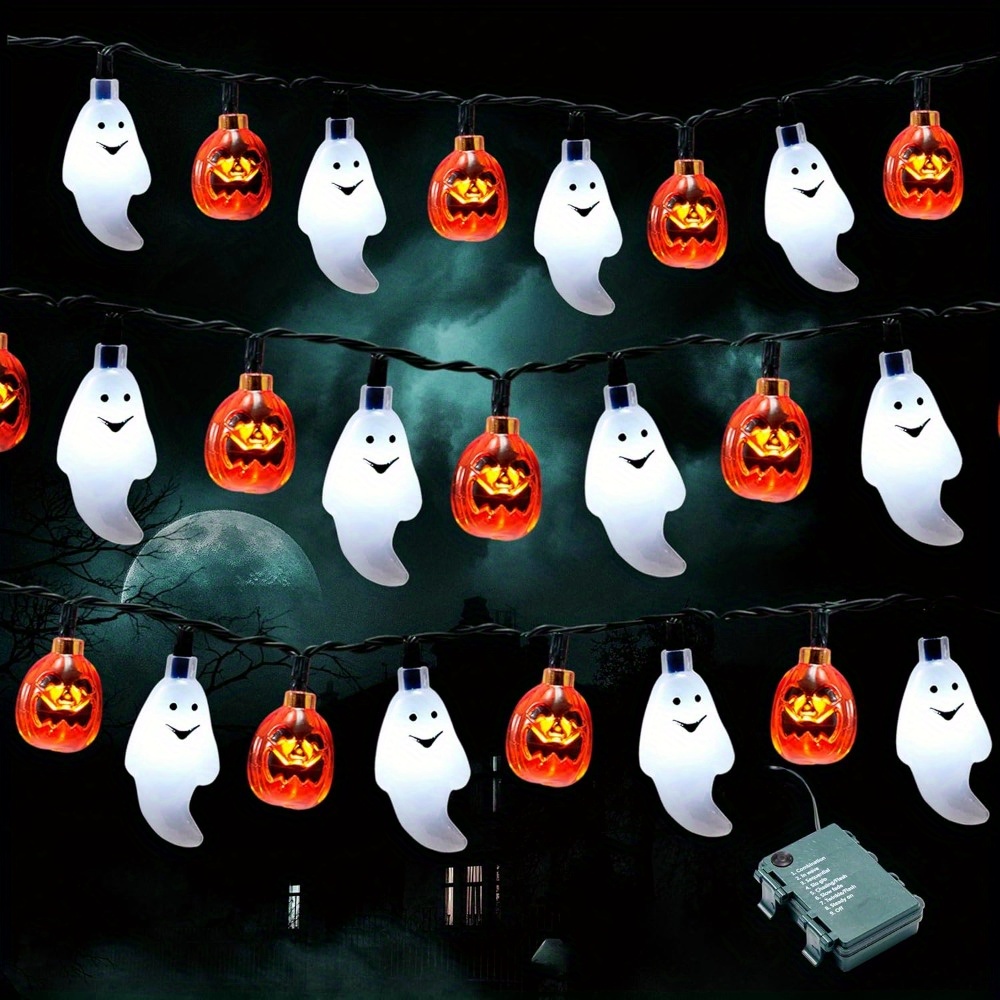 Halloween Led String Lights Orange - Luzes de Cordão LED de 19,7