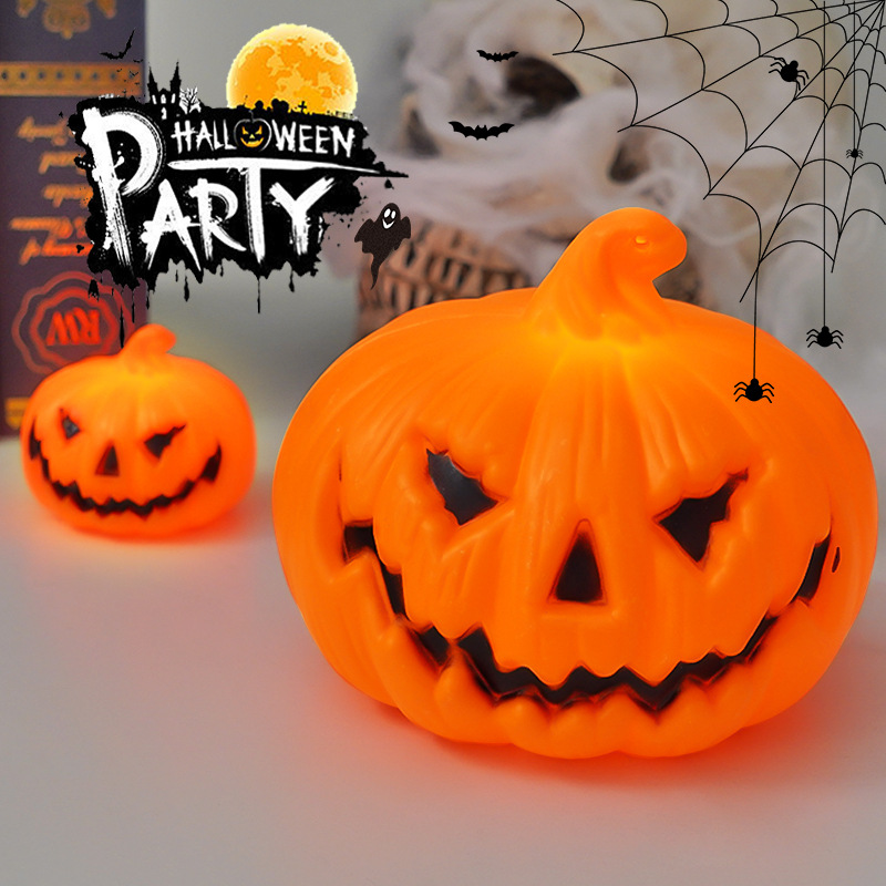 Halloween Pumpkin Decor Led - Lâmpada LED de Abóbora de Halloween,