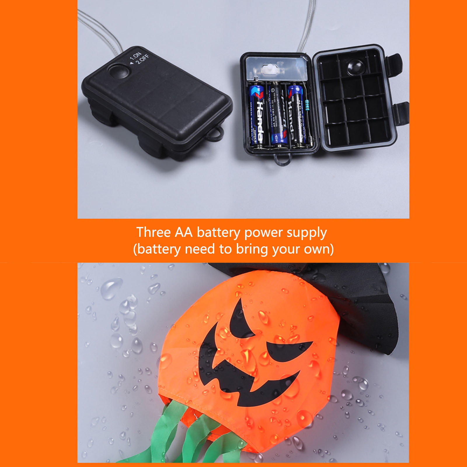 Luzes decorativas de Halloween - Halloween Led String Lights Orange avaliação e preço