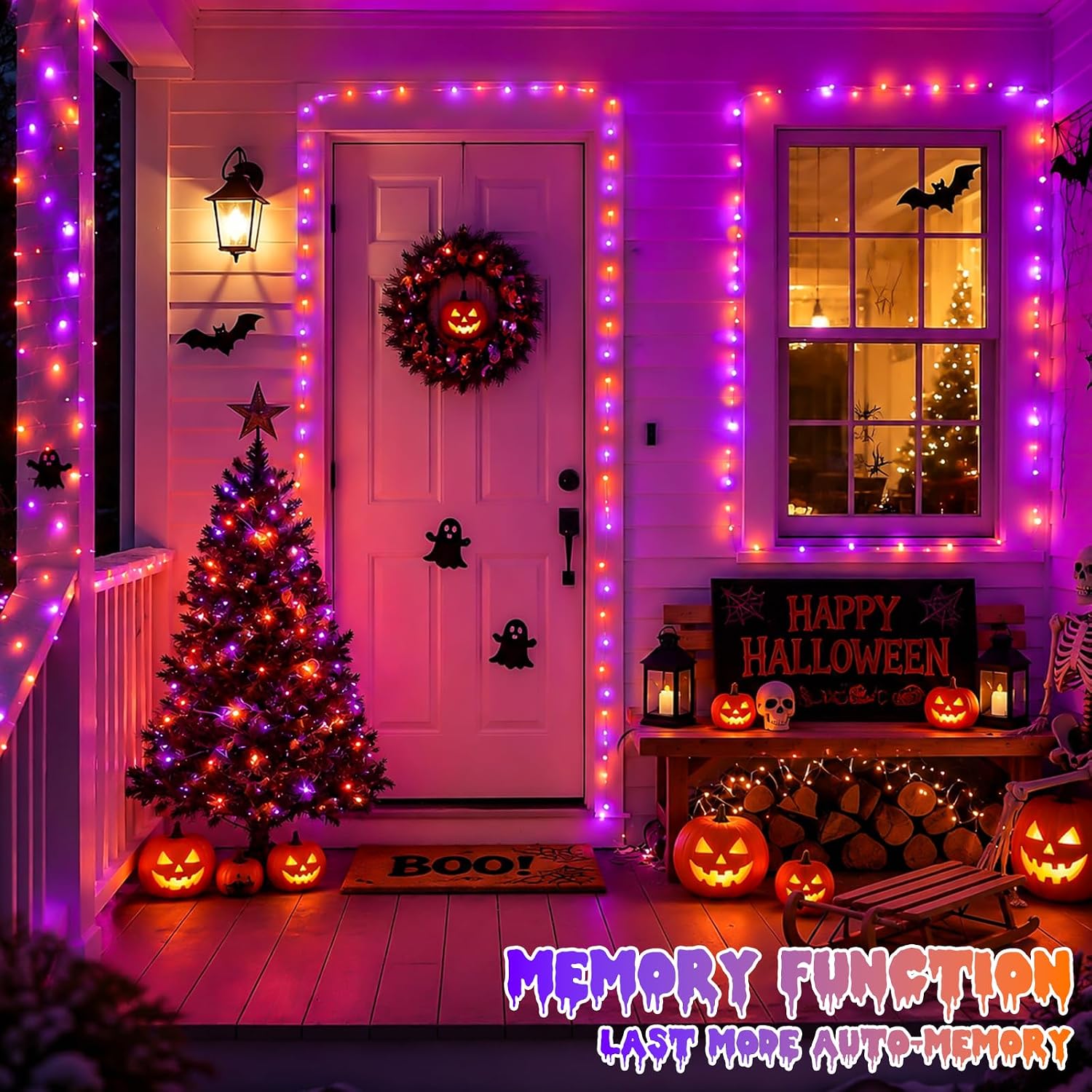 Luzes de Cordão LED Solares de - Halloween Led String Lights Orange avaliação e preço