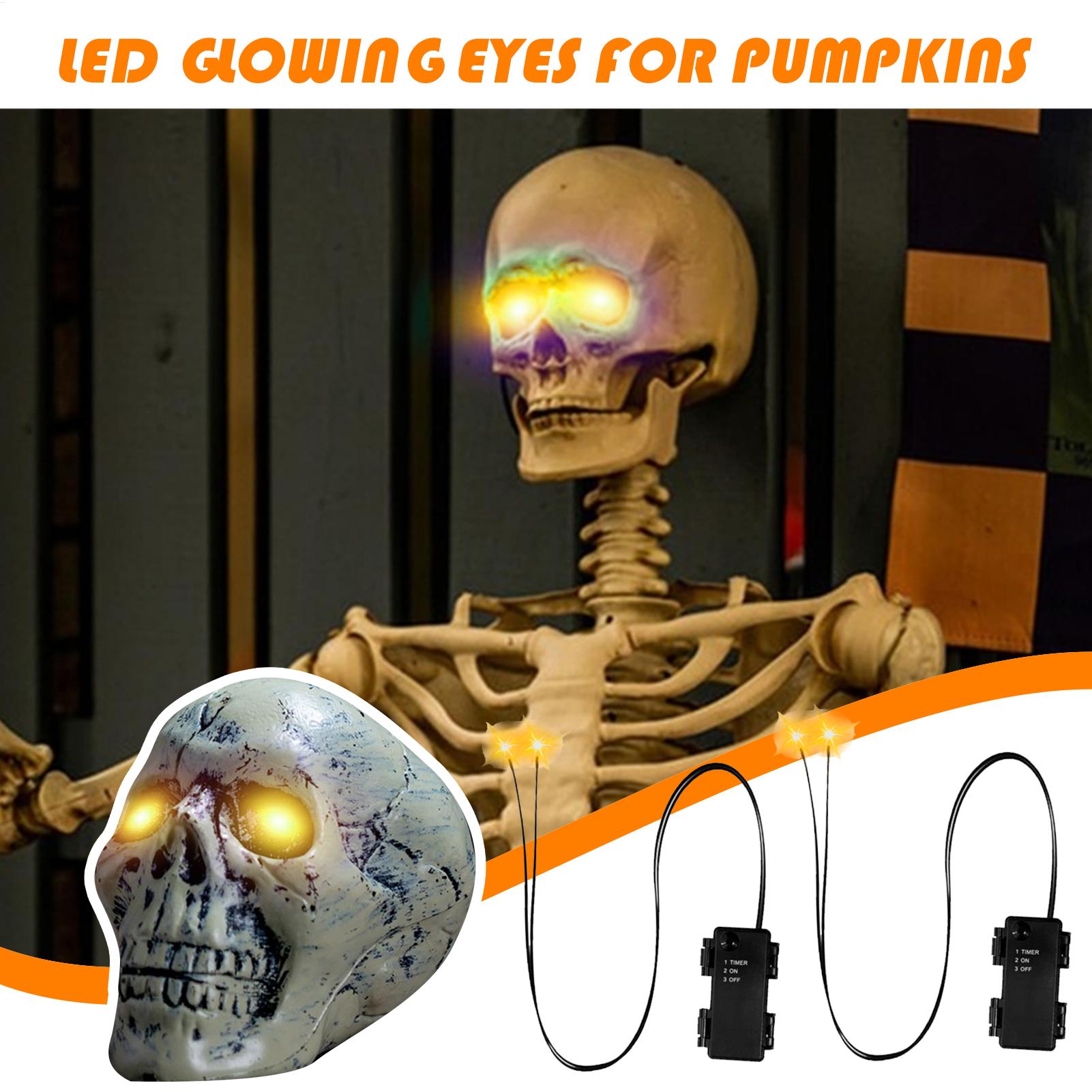 1pc olhos brilhantes halloween - Halloween Pumpkin Decor Led avaliação e preço