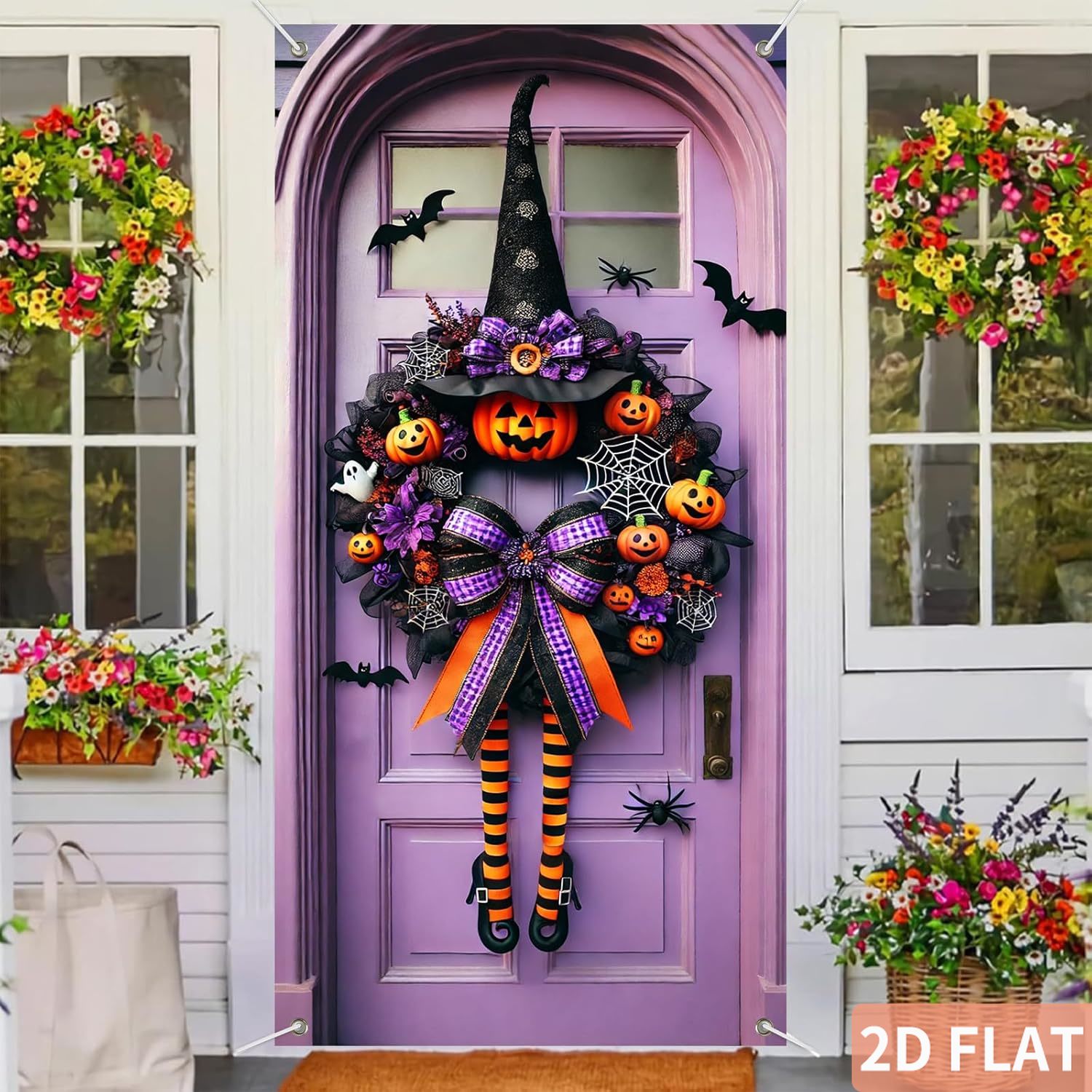 Guirlanda de Bruxa de Hallowee - Spider Web Halloween Decoration avaliação e preço