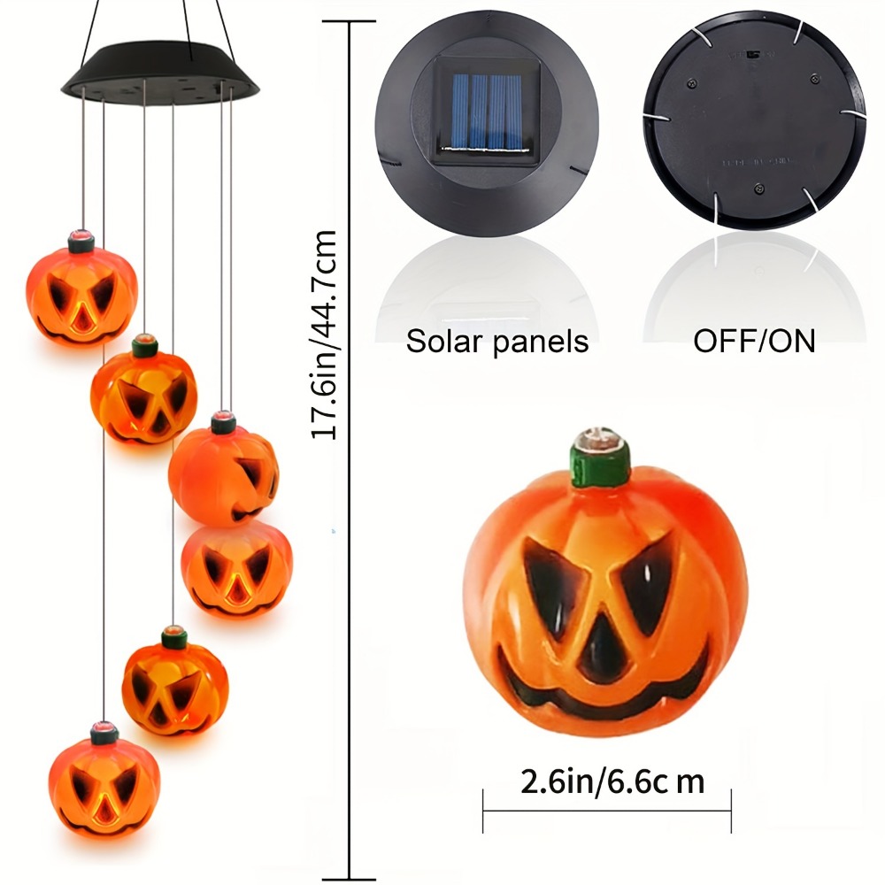 Sinos de Vento de Abóbora de H - Halloween Pumpkin Decor Led avaliação e preço