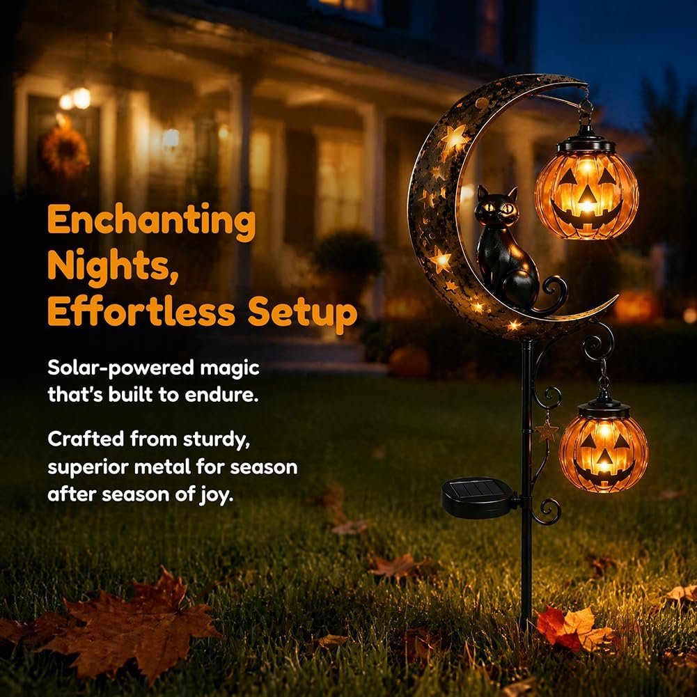 Luz de Estaca Solar para Jardi - Pumpkin Lantern Halloween avaliação e preço