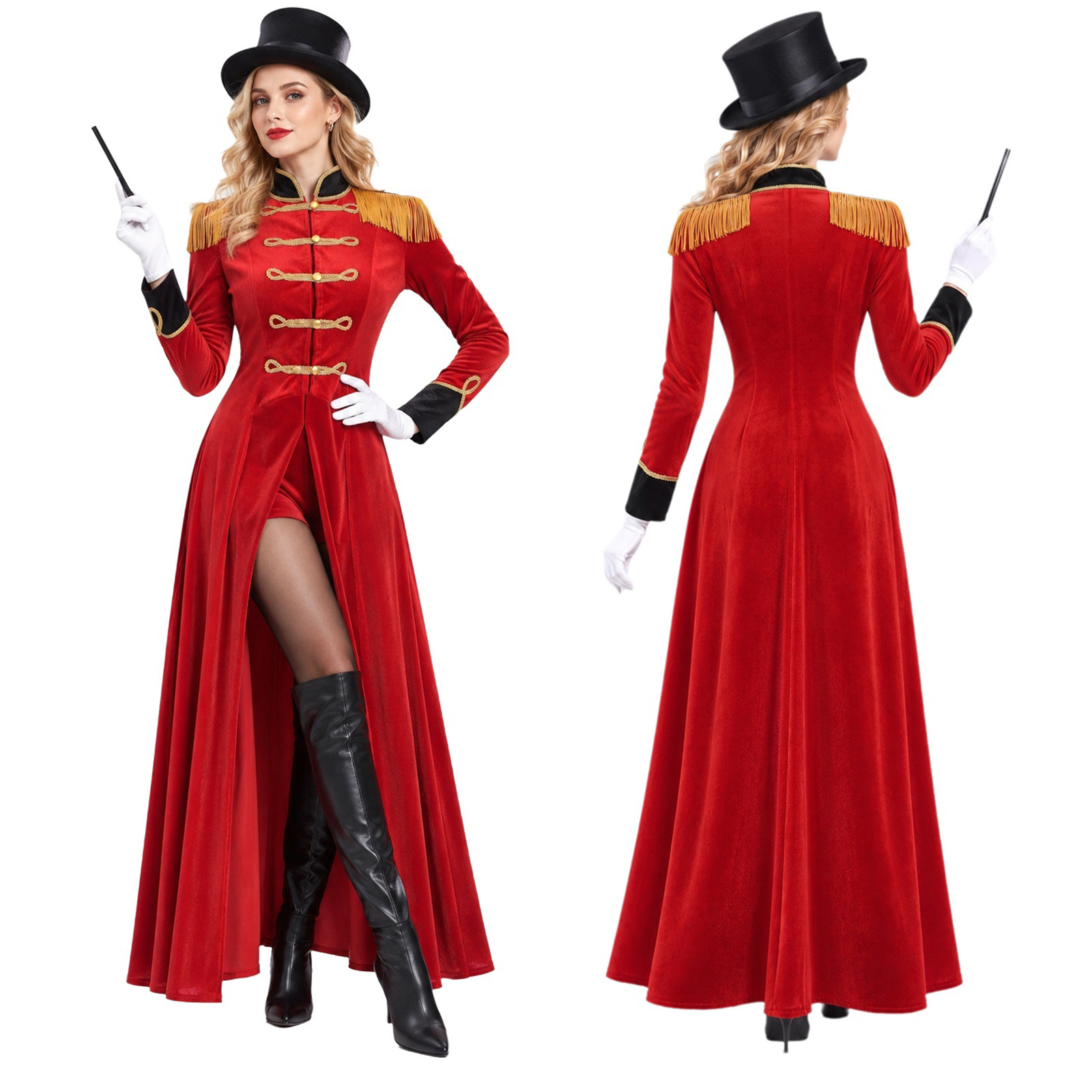 Traje de cosplay de cauda long - Halloween Costume Adult avaliação e preço