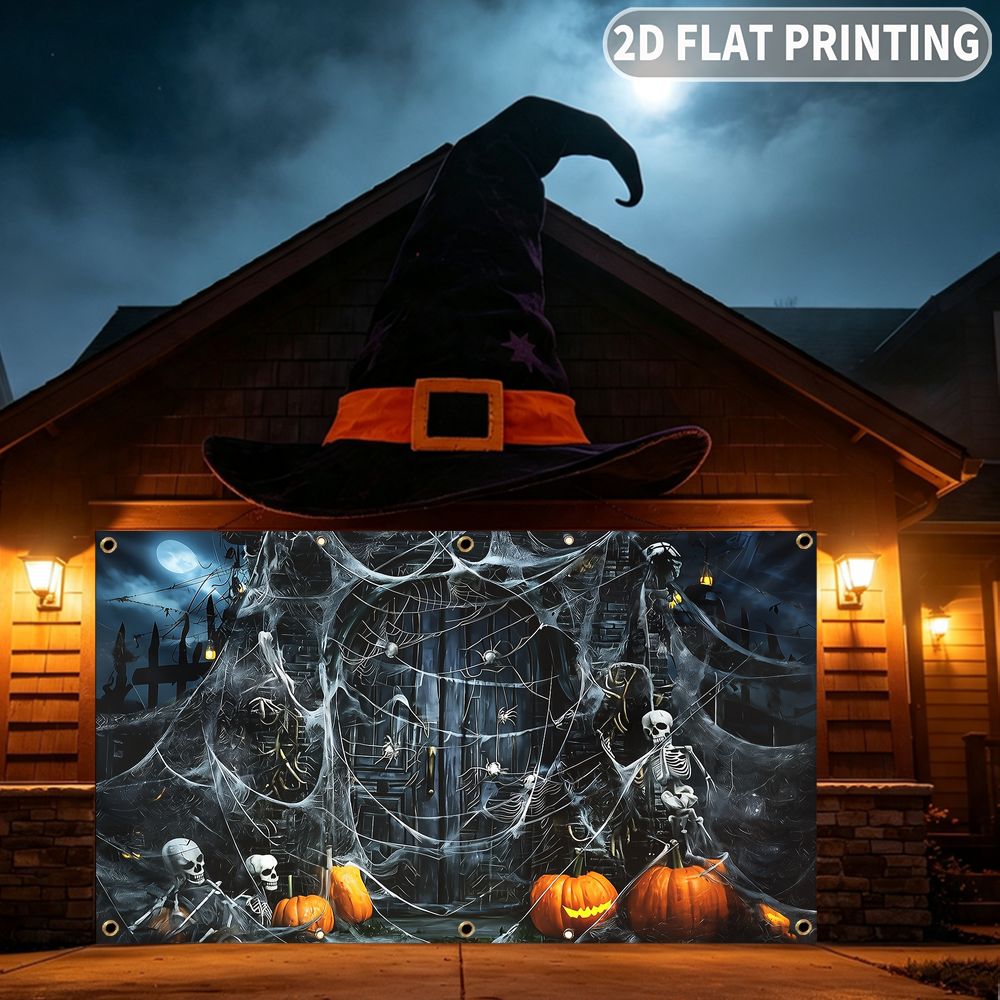 1 unidade de banner plano 2D p - Halloween Skeleton Decoration avaliação e preço