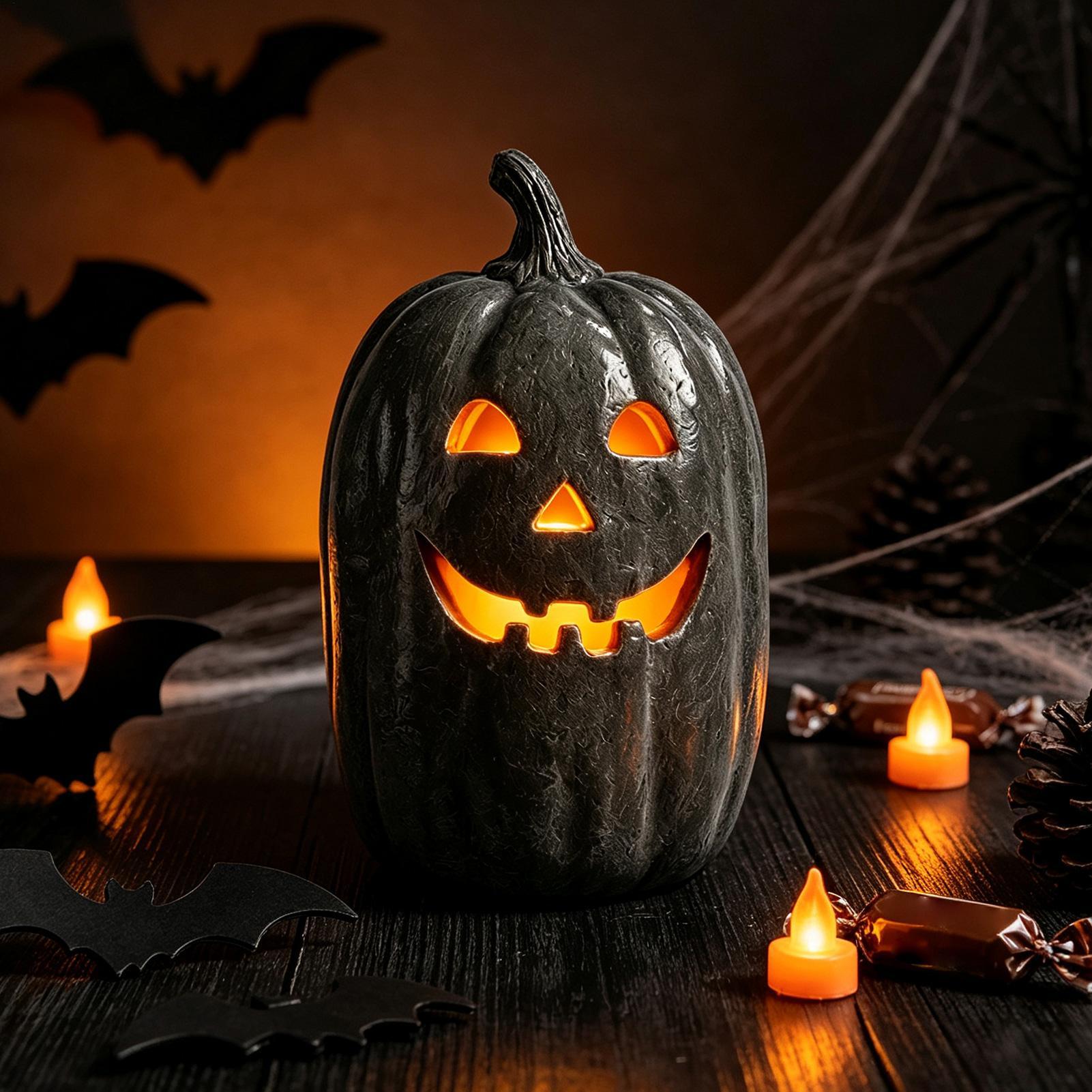 Decoração de Abóbora de Hallow - Pumpkin Lantern Halloween avaliação e preço